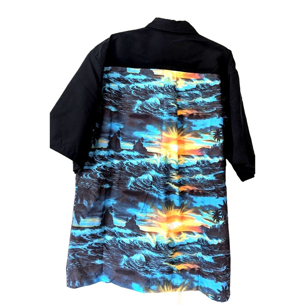 Vtg 90s Christian Riese Lassen Nylon Art Shirt Seaside Romance Men's XL NWOT
